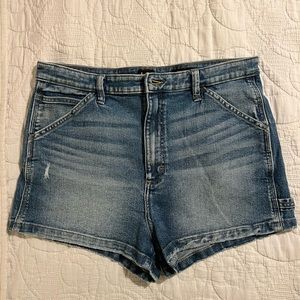 Lee High Rise Dungaree Shorts